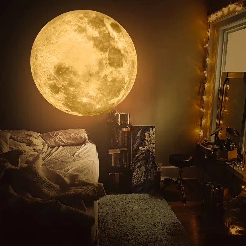 USB Power 3 Color Moon Lamps | 360° Rotatable LED Night Light